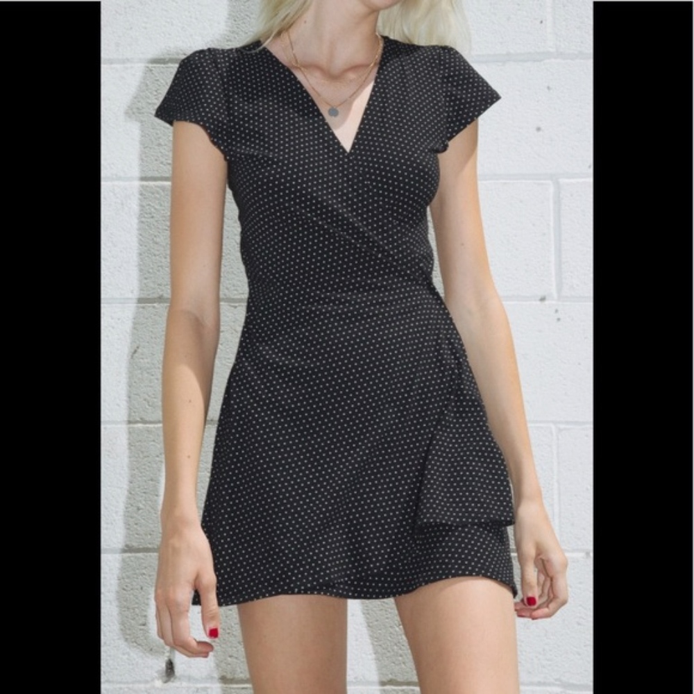 Brandy polka dot Robbie wrap dress